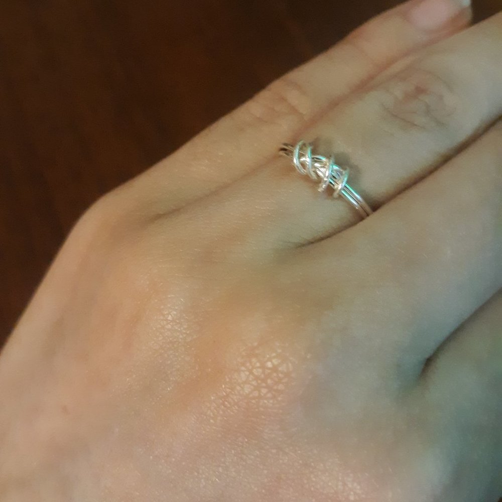 Hand Made Simple Knot Wire Ring Size 5 1/2